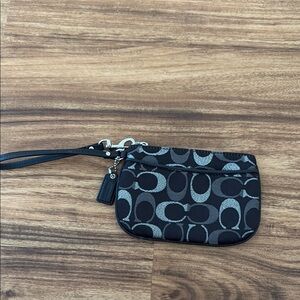 Coach Black and Gray Wristlet